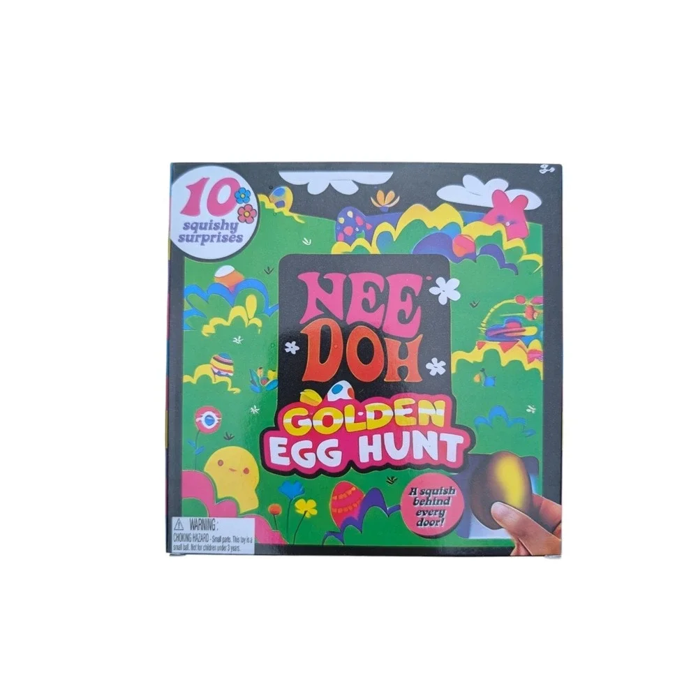 NeeDoh 2025 Easter Golden Egg Hunt 1.25-Inch  10-Pack [10 Squishy‎ Surprises]